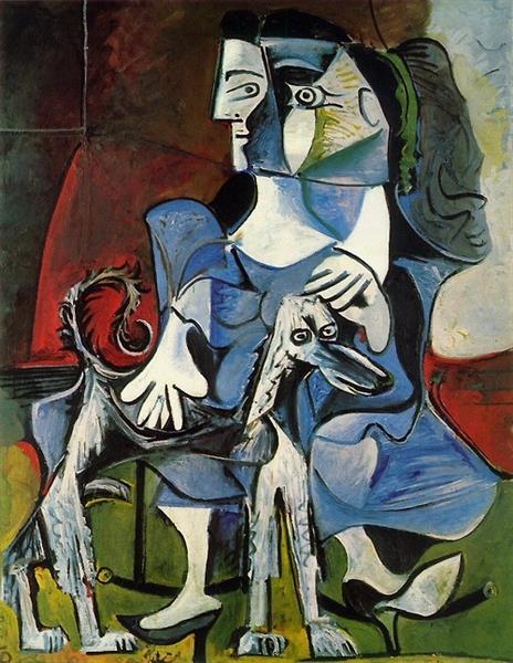 Pablo Picasso Classical Oil Paintings Femme Au Chien
